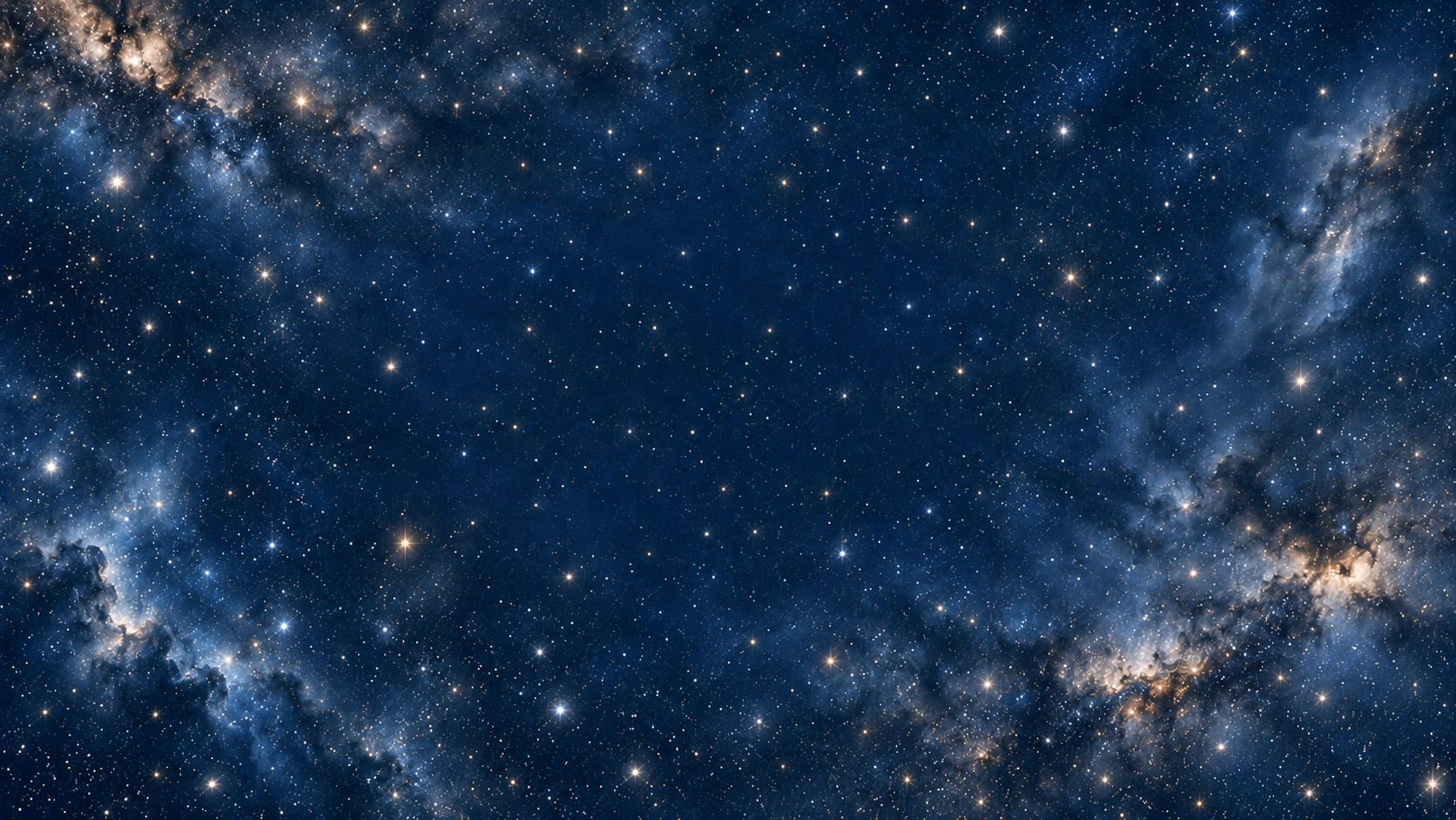Blauer Sternenhimmel mit zartem kosmischem Nebel